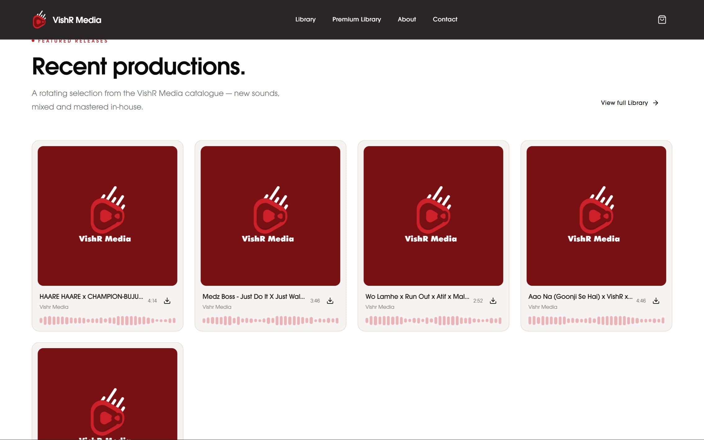 VishR Media website detail