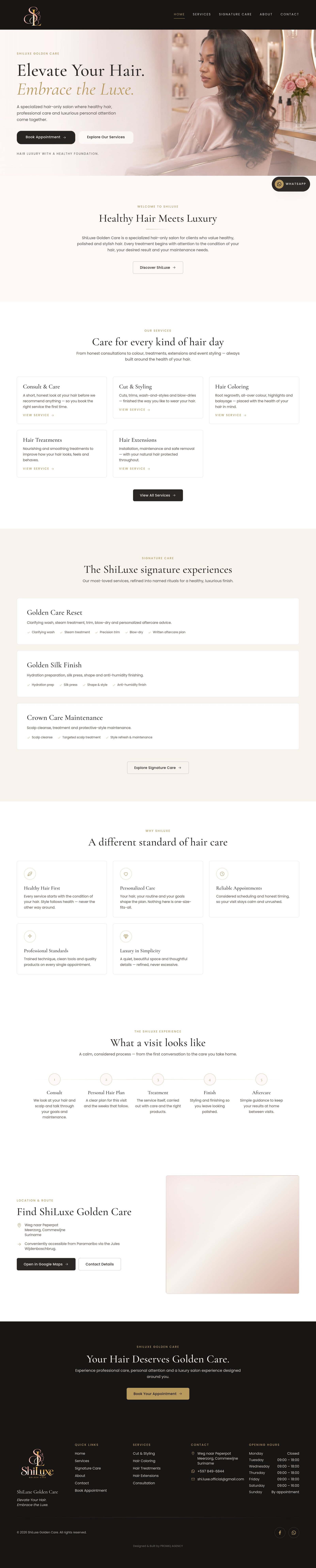 Shiluxe Golden Care website